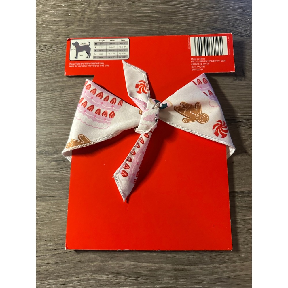 Merry Moments Small Holiday Pet Bandana Gingerbread Cake Candy Print - Picture 2 of 3